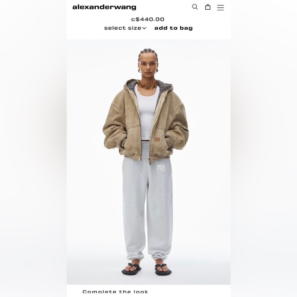 NWT Alexander Wang cotton joggers size S - Picture 8 of 9